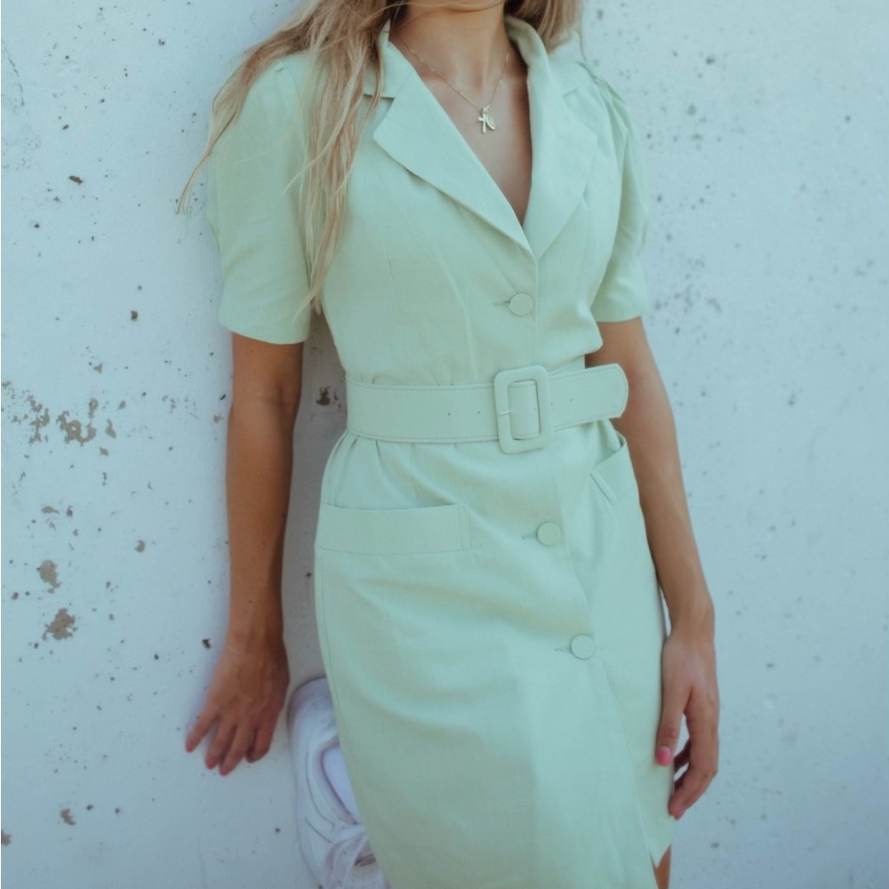 PRINCESS Polly Shirtdress-Sage Green Sz 2 US